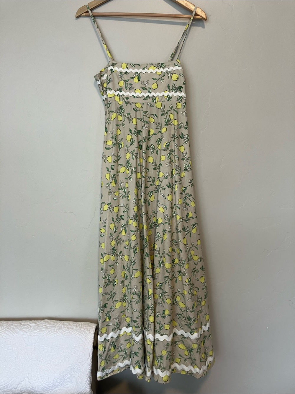Petal & Pup Beige Lemon Print Dress
